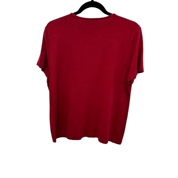 Izod Red Crew Neck Short Sleeve Women's Top T-Shirt Size XL - Picture 2 of 4